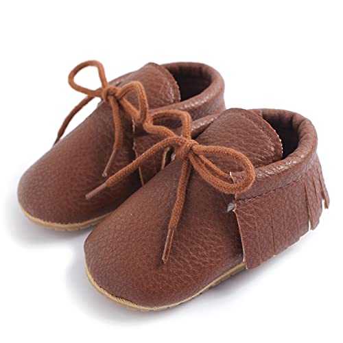 Image of Baby Boys Girls Moccasins Sneakers Soft Sole Tassels Prewalker Anti-Slip Shoes