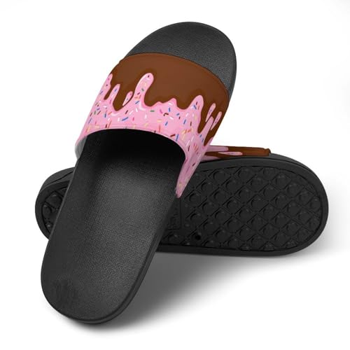 Dripping Glaze with Colorful Sprinkles PVC Slippers Sandals for Women Men Open Toe Soft Cushioned Non-Slip Sandal for Indoor Outdoor4