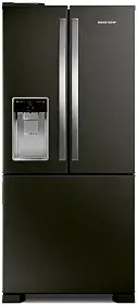 Geladeira Brastemp Eclipse Collection Frost Free Inverter French Door Água e Gelo na Porta 515 litros cor Black Inox - BRH85AE 220v