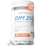 selfevolve DIM Supplement 250 mg with BioPerine, Estrogen Balance &amp; Hormone Balance for Women &amp; M...