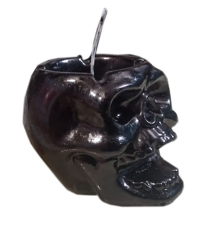 Phobis Black Skull Candle for Spell, Wicca and Healing (Pack of 1)