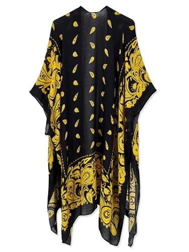 Image of Spicy Sandia Kimonos for Women Floral Beach Cover Up Loose Swimsuit Bathing Suit Coverup Cardigan for Summer Swimwear