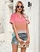 Zeagoo Shirts for Women Short Sleeve Cute Casual Blouses 2026 Fashion Summer Clothes Business Work Top Pink L