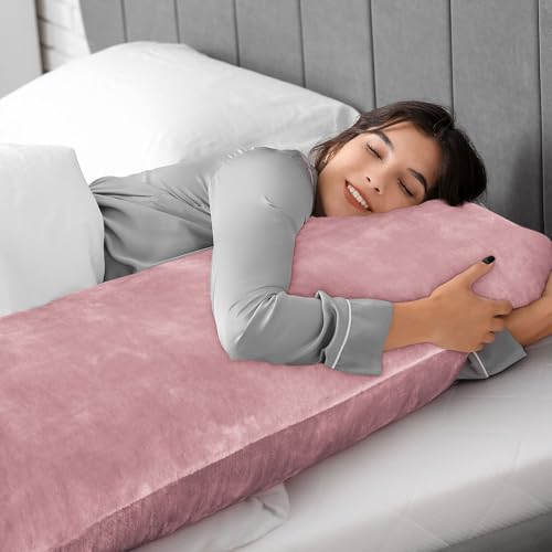 Image of BEDELITE Body Pillow Cover with Zipper, Dusty Pink, 20x54 Inch, 1 Pack