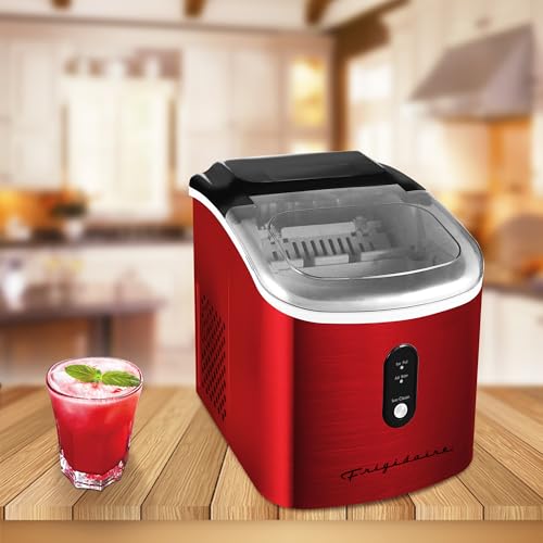 Frigidaire EFIC103 Ice Maker Machine Heavy Duty, 26lb Ice per Day, Red Stainless Steel - image 2