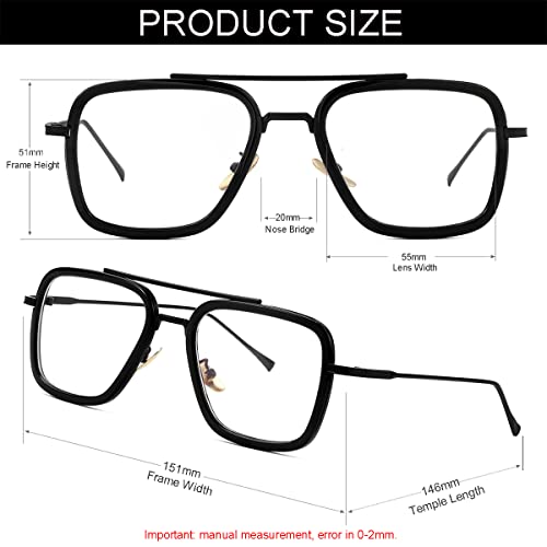 Image of Tony Stark Style Blue Light Blocking Glasses for Men Women, Iron Man and Spider-Man Computer Gaming Glasses