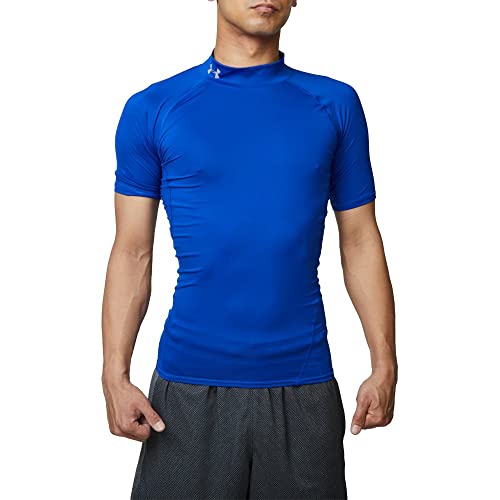 [アンダーアーマー] トレーニングベースレイヤー UAヒートギアアーマー ショートスリーブ モック メンズ Royal / / Steel XXL