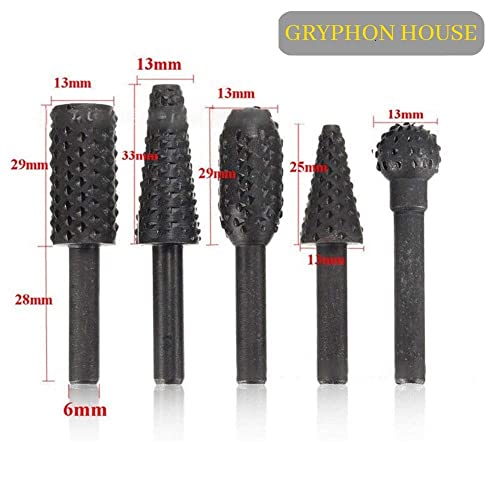 GRYPHON HOUSE 1 Set 5PCS 1/4'' DIY Drill Bit Set Carpentry Cutting Tools for Woodworking Knife Wood Carving Building/Engineering Hand Tool Useful Woodworking Twist Chisel Shaped Rotating - Thumbnail 2