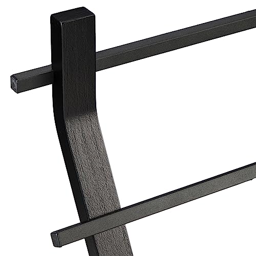 Porte-serviettes sans perçage noir mat support drap de bain métal - 7