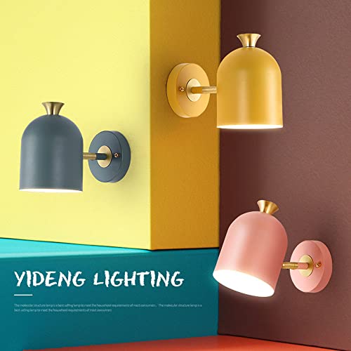Aplique de pared de metal de hierro E27 para iluminación interior moderna 7