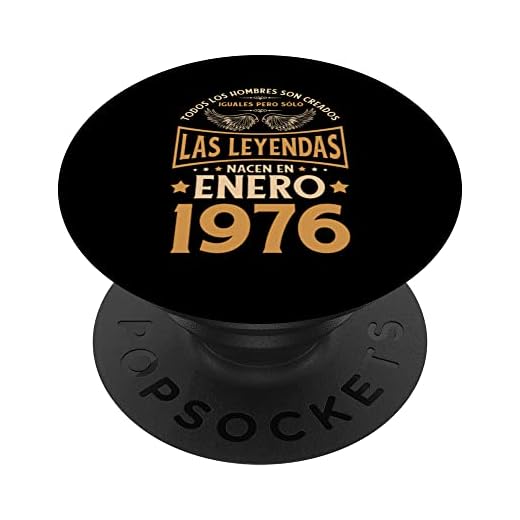 Cumpleaños Hombre Regalos Las Leyendas Enero 1976 PopSockets PopGrip Intercambiable