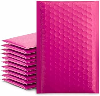 Dyforce 50 Pack Bubble Mailers(4x7inch/10*18cm-Postal Padded Envelopes Self Seal Poly Packaged Bags Waterproof Mailing Bags Bubble Padded Envelopes Postage Bubble Bags for Business Supplies/Shipping