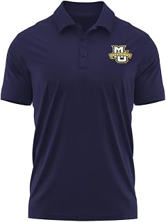 Official NCAA Collegiate Men's Sport Polo Short Sleeve Shirt Left Chest Logo Collection