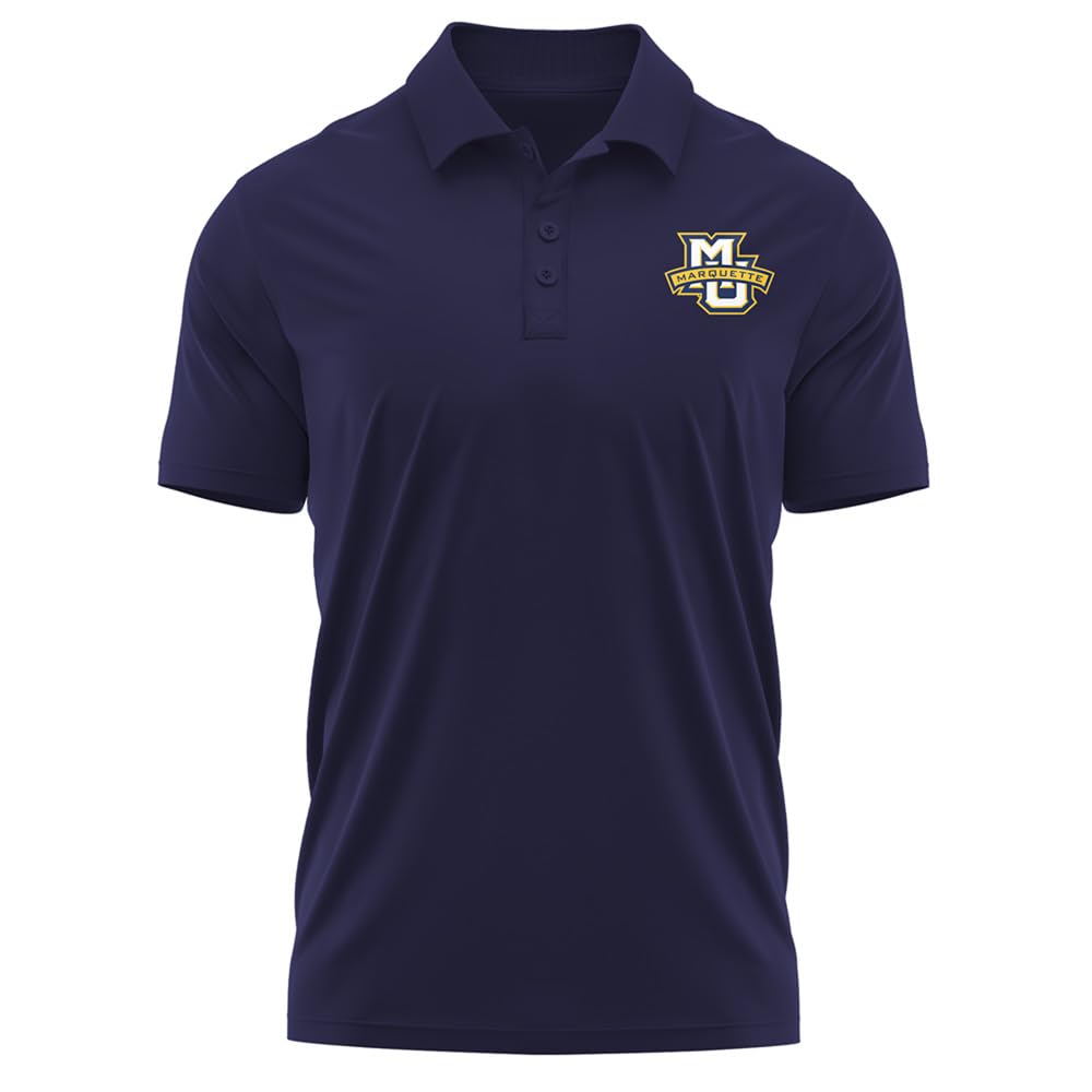 Official NCAA Collegiate Men's Sport Polo Short Sleeve Shirt Left Chest Logo Collection
