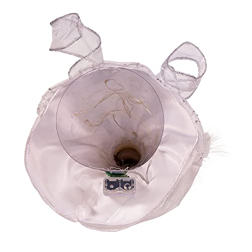 10-Inch Battery-Operated Silver and White Fairy Lighted Angel Tree Topper by Kurt S. Adler - Used condition - Image 6