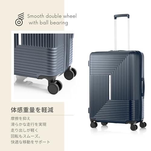 サムソナイト スーツケース アピネックス APINEX スピナー69/20 エキスパンダブル ブレーキ機能付き 75/90L 69cm 4.5kg マットダークネイビー