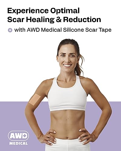 awd silicone scar sheets for surgical scars - seamless medical grade silicone scar tape for c section tummy tuck tape - silicone skin patches after surgery must haves 1634 x 6034 seamless roll