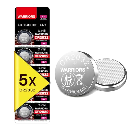 Warriors 5X Pila CR2032 3V 240mAh Litio Botón