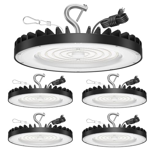 4 Pack UFO Led High Bay Light 250W, 35000lm, 5000K Daylight ETL Listed