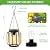 Solar Hanging Lanterns Outdoor: 2 Pack Metal Solar Hanging Lights with Hook, Bright - Warm Waterproof LED Lanterns for Outside, Classic Decorative Solar-Powered Light for Yard Garden Patio Porch Decor