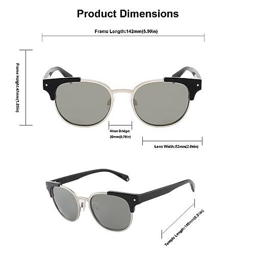 KENBO Polarized Sunglasses for Men Women Metal Frame Retro Sun Glasses UV Blocking Unisex3