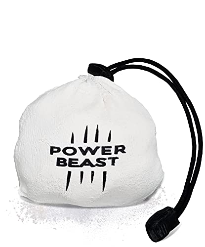 Power Beast Bola Tiza de Magnesio Rellenable 60 gr, Chalk Ball, Bolas Magnesio, Reutilizable, Cross Training, Escalada, Halterofilia, Poledance, Baile en Barra, Padel, Tenis, Calistenia.