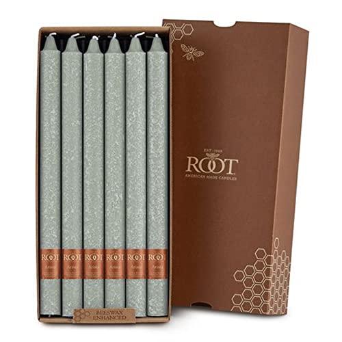 Bougies cire d'abeille vert sauge pour table de fête chic