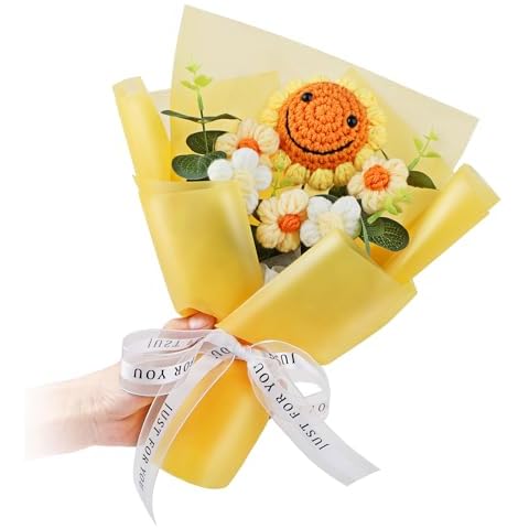 Pluzluce Handmade Crochet Flower Bouquet for All Occasions Cover