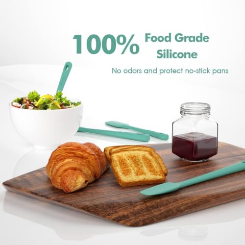 Image of ChefAide 4 Pieces Silicone Spatulas Set, Heat Resistant Rubber Spatula