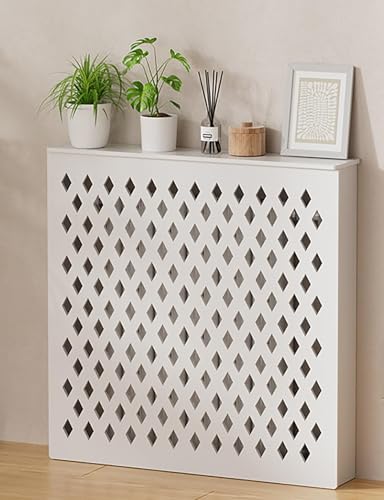 Heizkörperabdeckung, Dekorativer Schrank, Heizkörperabdeckungen für Zuhause, Heizkörperregal, Weißer Moderner Wandschrank für Zuhause, Heizkörperschutz Fürs Büro, Heizkörperschrank(90*70*20cm/35.5*28*