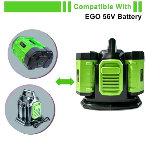 Image of DTK Fast Charging Dual Port Replacement for EGO 56V Charger BA2800 BA4200 BA1400 CH3200 CH5500 CH2800D Rapid Ultra Turbo Battery Charger