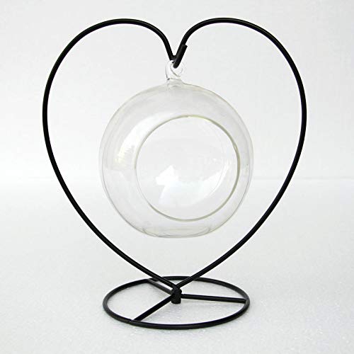 Yy Yearchy Awesomes Air Plant Stand/Flower Pot Stand Holder Iron Pothook Stand For Hanging Glass Terrarium (Big Heart) #TOP3