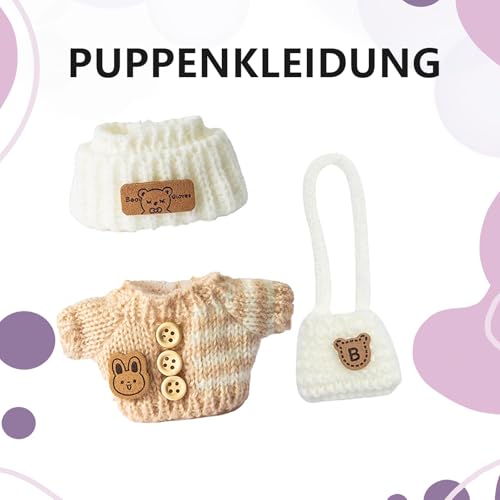 Plüschtier Kleidung, Mini Kleidung für Puppen , Kleidungs für Puppen Geeignet für 15-17CM Puppen Outdooraktivitäten Festtagskleidung Rollenspiele Accessoire