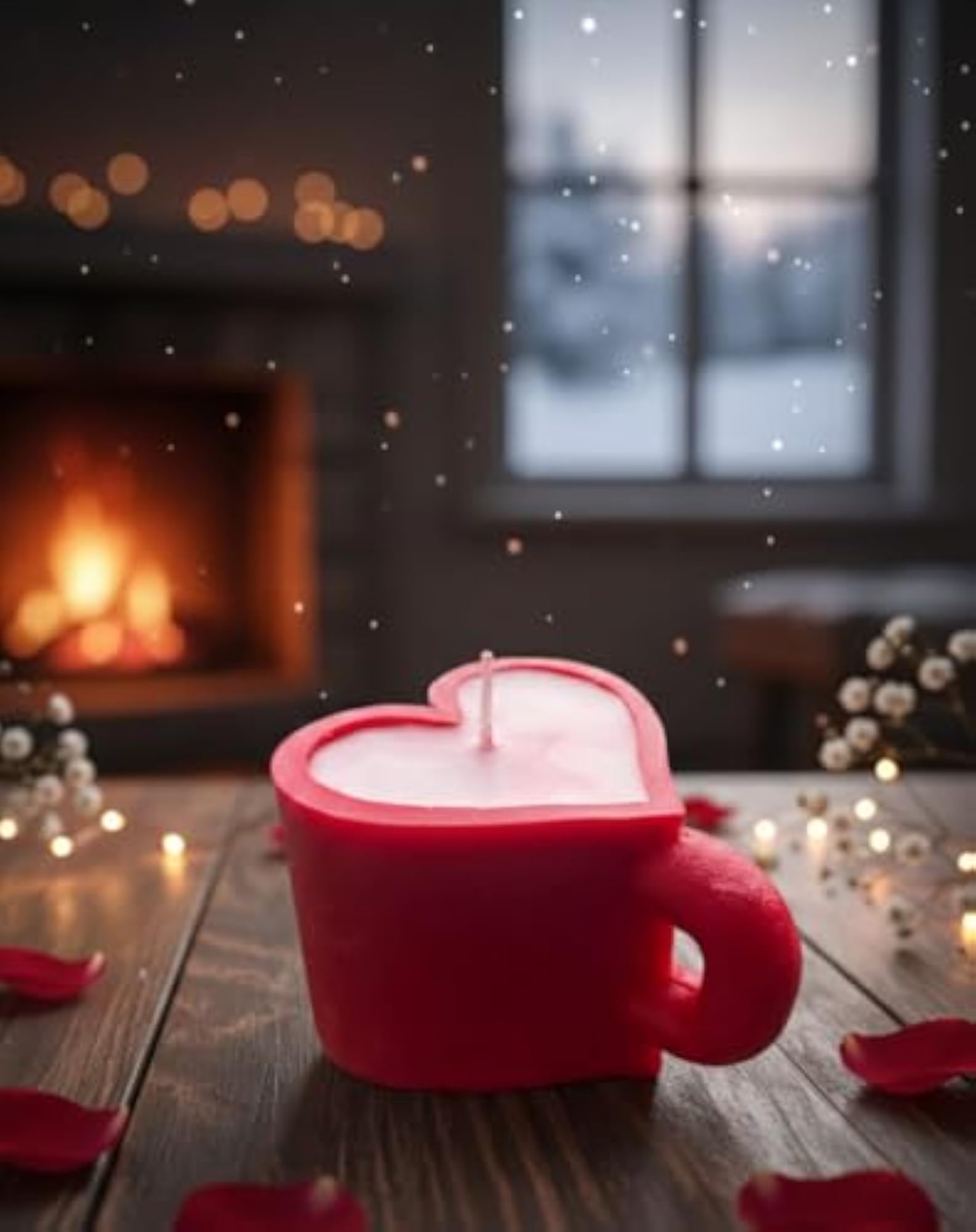 Scented Heart Coffee Mug Soy Wax Candle