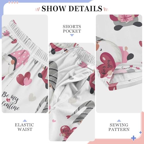 Gnome and Love Arrow Boys Long Pants Soft Trousers Elastic Waist Kids Lounge Bottoms with Pockets S-XL4