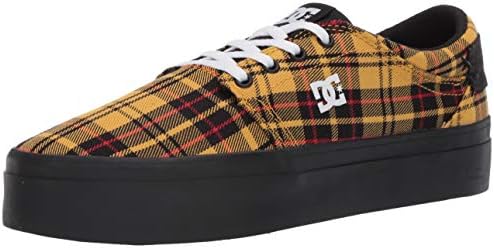 DC Women's Trase Platform TX SE Skate Shoe, Plaid, 5 B M US