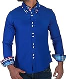 culture hemd doppelkragen  Carisma Herren Hemd Herren Hemd Langarm Slim-Fit-Comfort Button-down Doppelkragen H-110 Weiss L