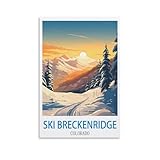 LNUYITR Poster auf Leinwand, Motiv: Ski Breckenridge, 