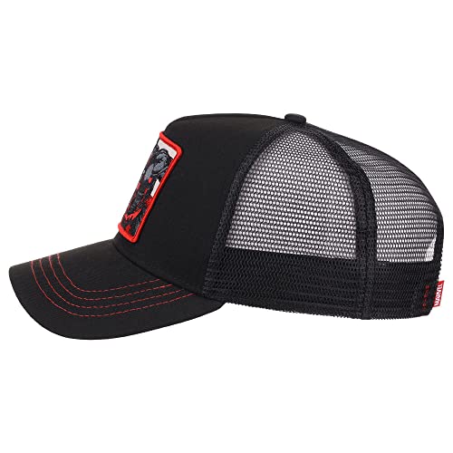Deadpool A-Frame Trucker Adjustable Snapback Hat Blk/Red #TOP4