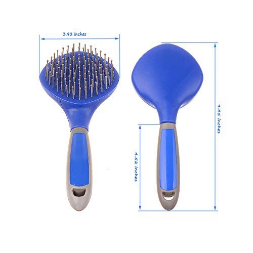 BOTH WINNERS Mane and Tail Brush for Horses and Dogs with Soft Touch Grip (BLUE) - Image 3