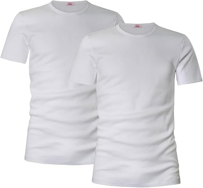 Pack Canotte Uomo 100% Cotone - Confezione Da 3 O 6 Pezzi, Girocollo O Scollo V, Bianco E Nero - Foto 11