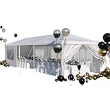 Devoko 10'x30' Outdoor Heavy Duty Canopy Tent, Waterproof Wedding Party Tent with UV Protection & Sidewalls, Wind Resistant Portable Gazebo Shelter for Events,Backyard, Patio, White