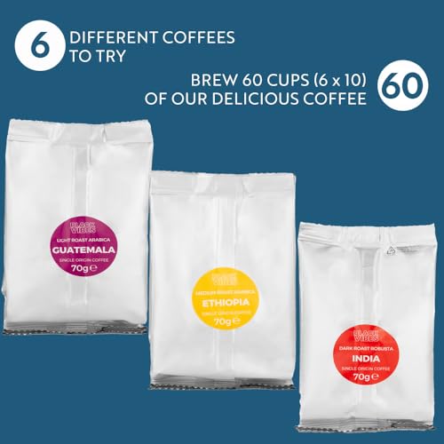 Gourmet Coffee Beans Gift Set - WORLD'S COFFEES | Whole Roasted Coffee Beans 420g (6 x 70g) - 6 Finest Single Origin | Hamper Style Gift Idea for Him & Her - Image 5