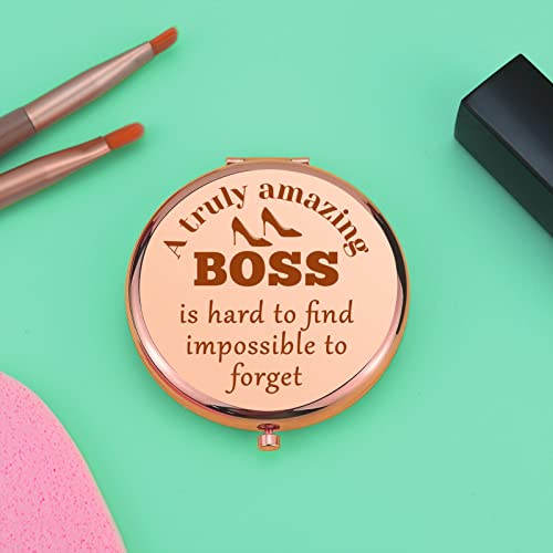 Thank You Gift For Boss Compact Makeup Mirror Manager Appreciation Gifts Boss Gifts For Women Boss Day Gift Birthday Gifts For Office Colleague Folding Makeup Mirror Christmas Retirement Gifts #TOP4