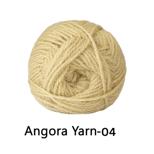 Image of VCR Light Brown Angora Knitting Yarn, Pack of 1, 100 Grams Hank, 256 Meters Length, 80% Flurry - 20% Acrylic Polyamide Soft Ball for Crochet and Knitting, Suitable for Baby Blankets, Cushion Covers
