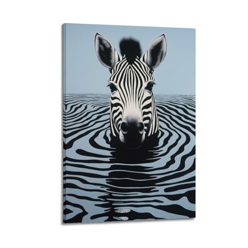 Poster tête de zèbre pour salon moderne déco 40x60 cm