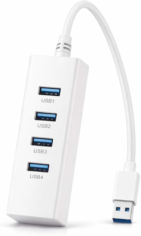 Expansor Hub USB 3.0 4 Portas UH-30A – Alta Velocidade 5Gbps com LED | USB BRANCO