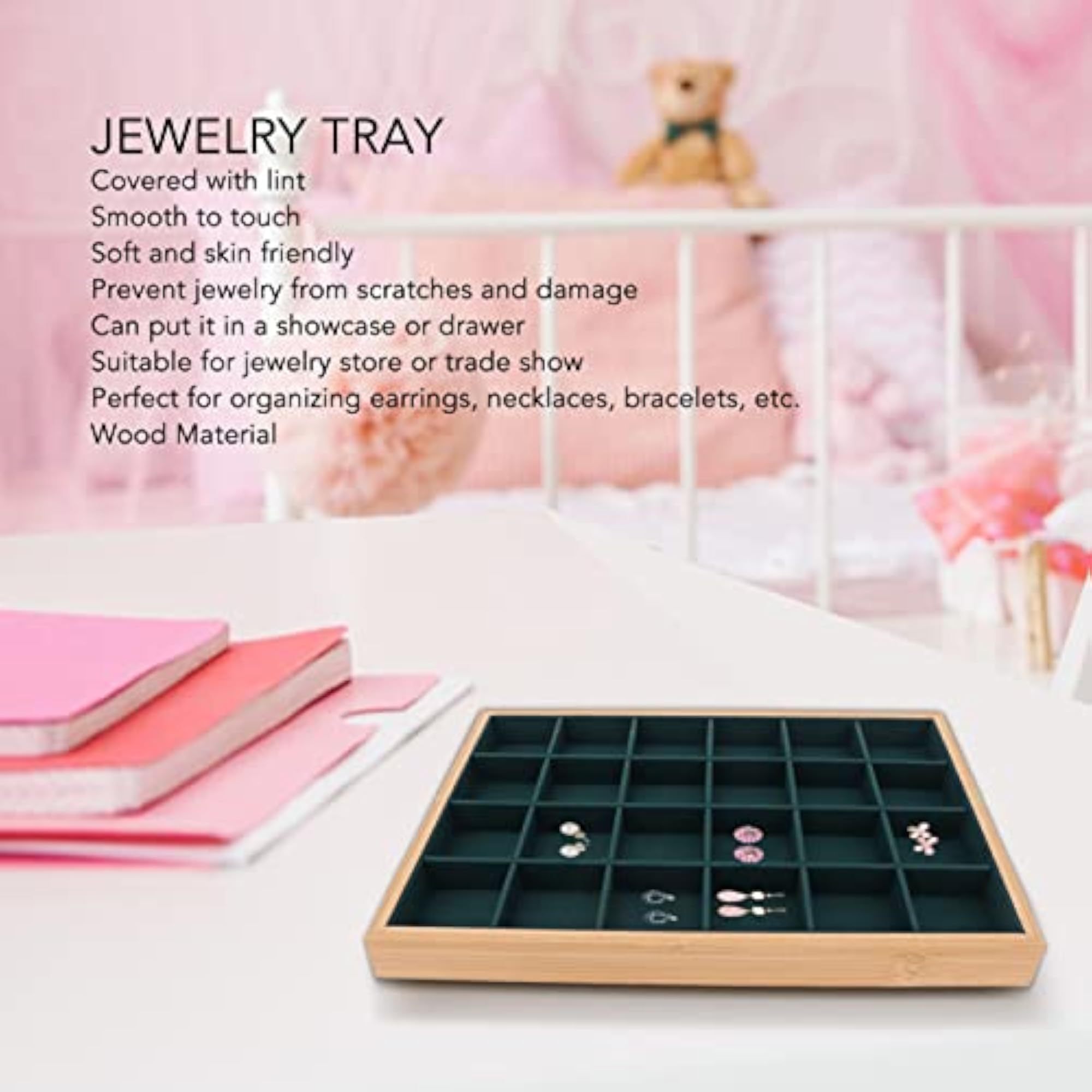 24 Grids Jewelry Tray, Storage Organizer for Bracelets