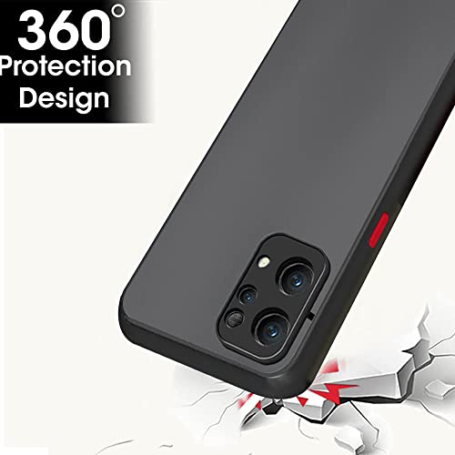 Image of TheGiftKart Translucent Hybrid Oppo Reno 7 5G Back Case Cover | Smoked Matte Back | 360 Degree Protection | Protective Hard Back Case Cover for Oppo Reno7 5G (Black Bumper)