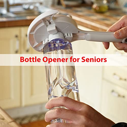 Jar Opener For Weak Hands Seniors Arthritis Bottle Cap Opener Lid Opener Labor-Saving | Multifunctional | Adjustable | Anti-Slip | Handheld (White) #TOP3